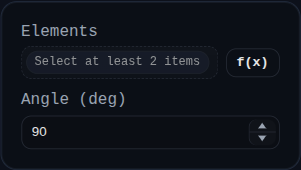 Angle Constraint dialog