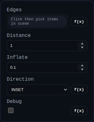 Chamfer feature dialog