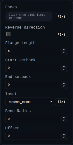 Sheet Metal Hem feature dialog