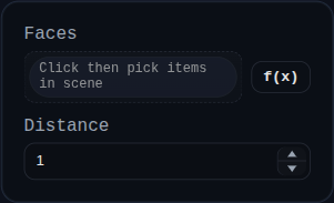 Thicken feature dialog