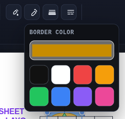 2D Sheets stroke menu